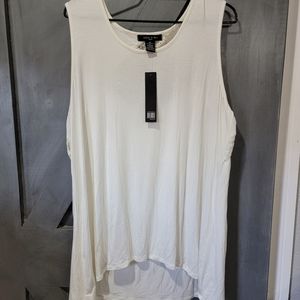 Cream cute tank top sz 2x